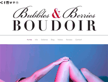 Tablet Screenshot of bubblesberriesboudoir.com